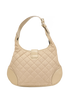 Brooke Quilted Hobo, &pound;210, Handbags, Beige, Fabric/Leather, Back view